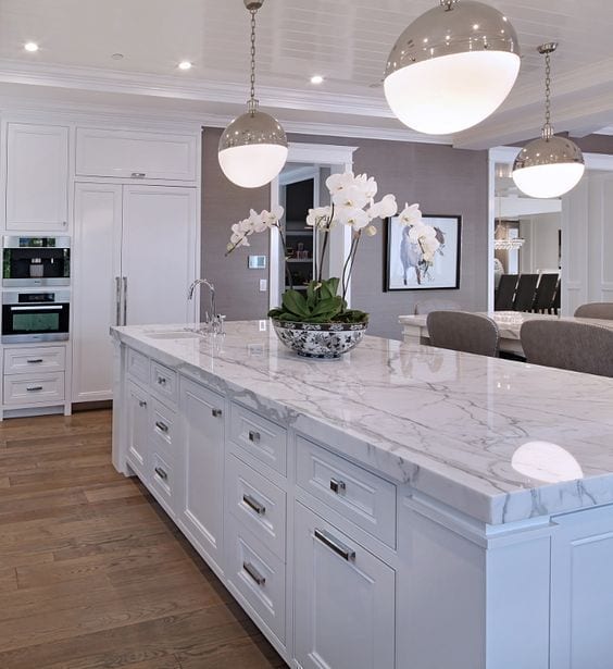Hamptonsmarblebenchtop Kitchen Design Renovations Southside