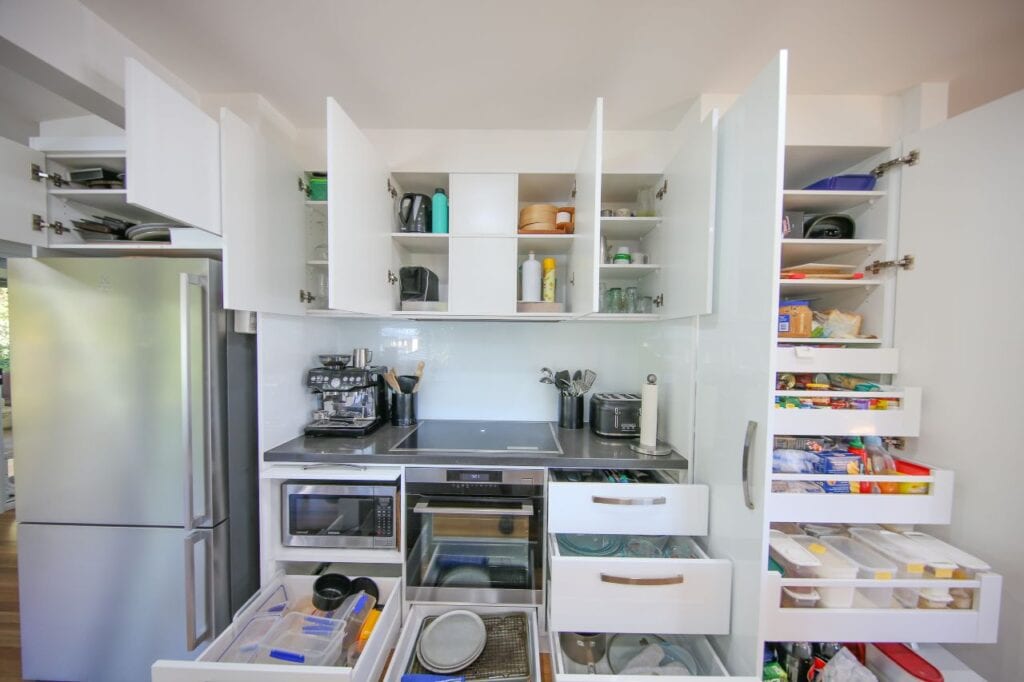 Kitchen Pantry with storage for Tupperware containers