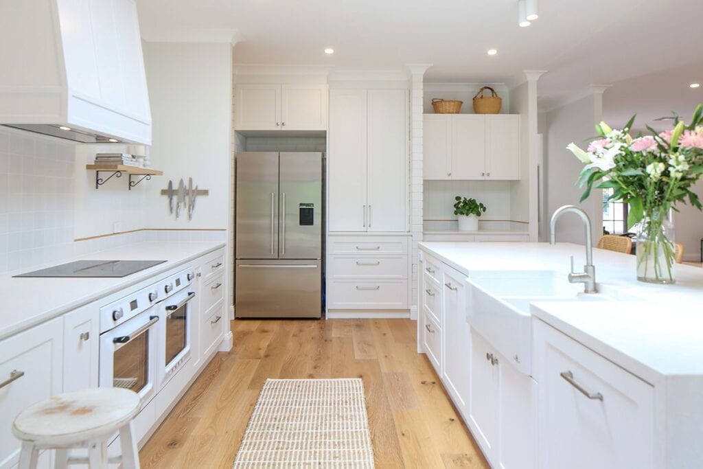 Kitchen Setting with White Cabinets