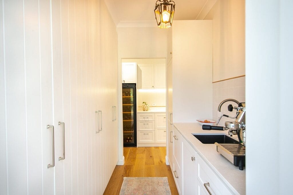 Kitchen Cupboards with Coffee Machine