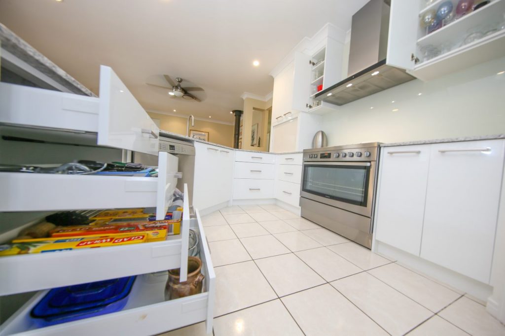 Opened Kitchen Drawers