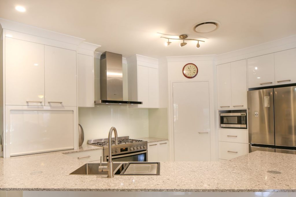 Kitchen Setting With Mixer and Sink